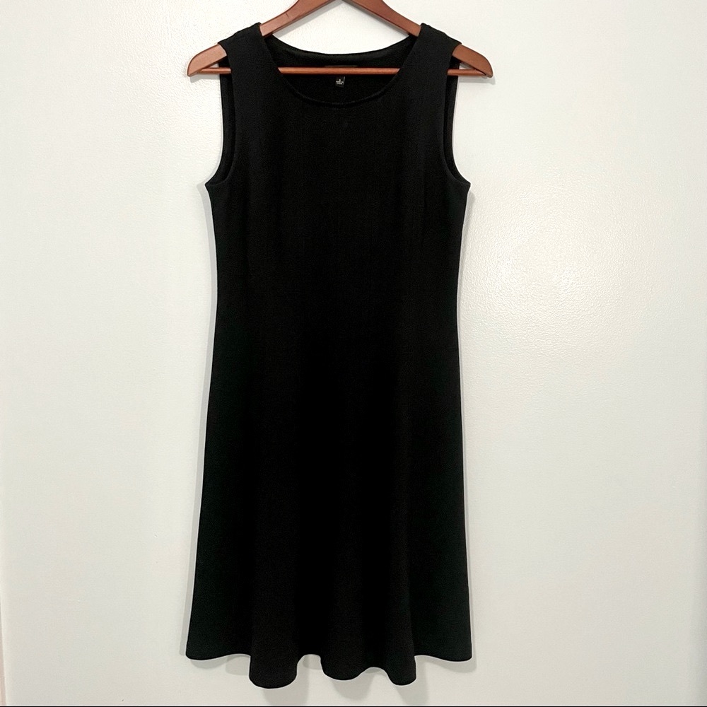 Spense Black A Line Sleeveless Knit Dress